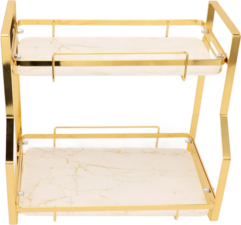 Étagère de rangement pour salle de bain chic et suspendue à double niveau