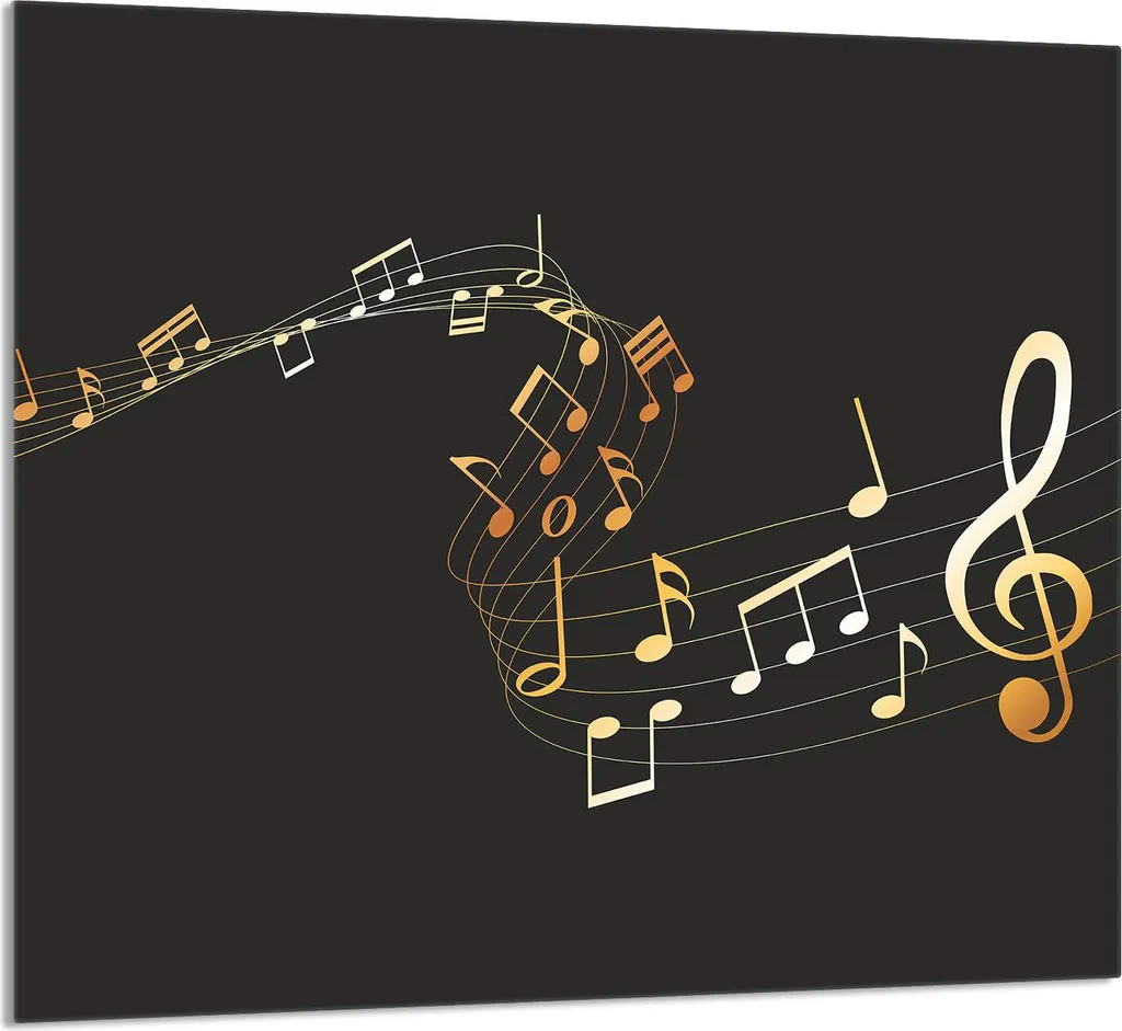 Paraschizzi Cucina Vetro 65x60 Musica - Pannello Decorativo Artistico
