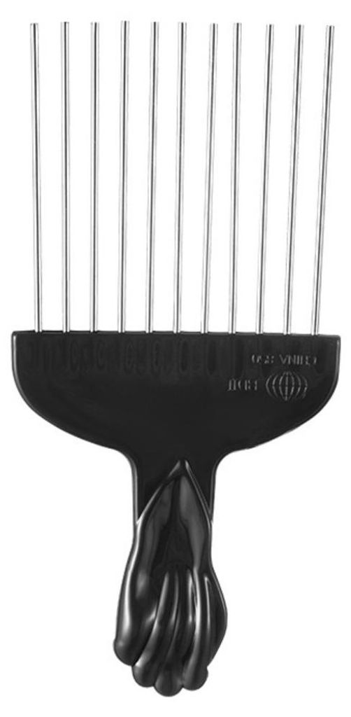 INF Wide-Tooth Hair Pick Kamm mit 204 Stahlstiften PP Griff 15cm für Salon 10er Set