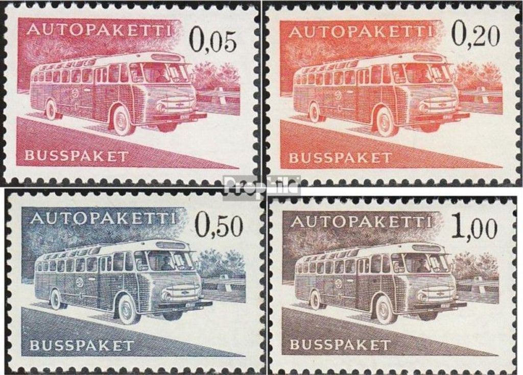 Briefmarken Finnland 1963 Mi AP10x-AP13x (kompl.Ausg.) postfrisch Autopaketmarken