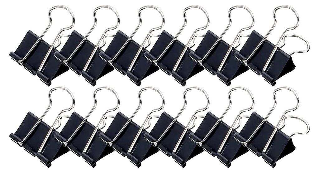 MAUL 21325-90 Foldback-Klammer, schwarz, (B)25 mm, Klemmweite: 9 mm