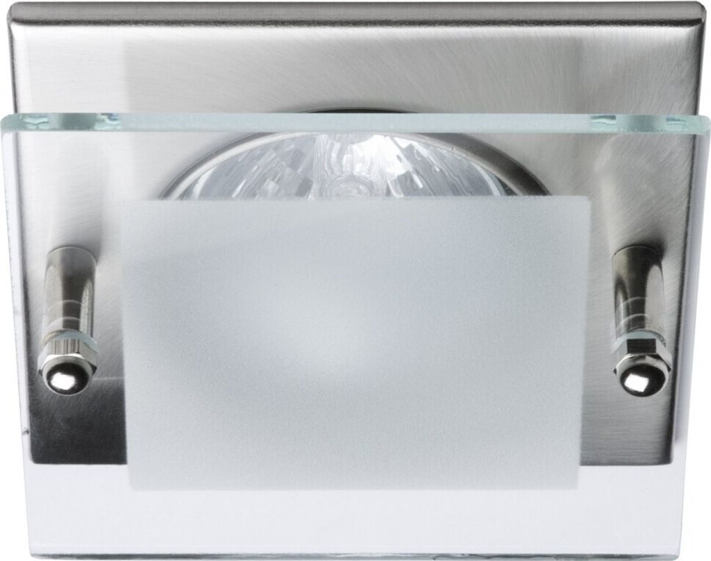 C-Light LED Spot Set 4-Eck mit Glas alu gebürstet 12V - 3 x 3W warm weiß