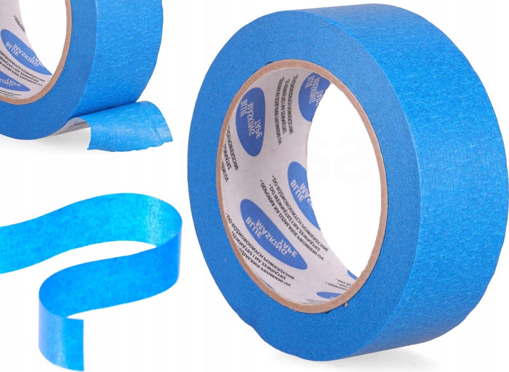 FEINZ | Malerabklebeband 50mm x 50m - Blau - Hochwertig, stark haftend - Ideal für präzises Abkleben