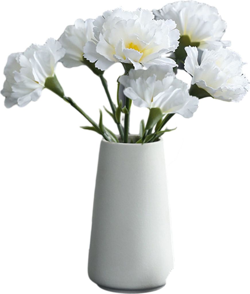 6 Stück Kunstseidenblumenmaterial, künstliche Nelkenblume, realistisch, kein Gießen, verblasst nicht, künstliche Blume, DIY-Geschenk, Muttertag...