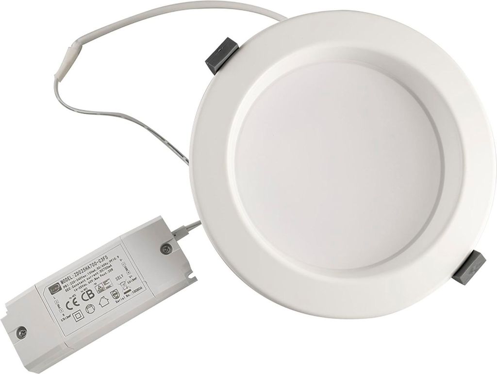 MCLED Einbauleuchte Faro IP44 10W 3000K ø 113mm weiß