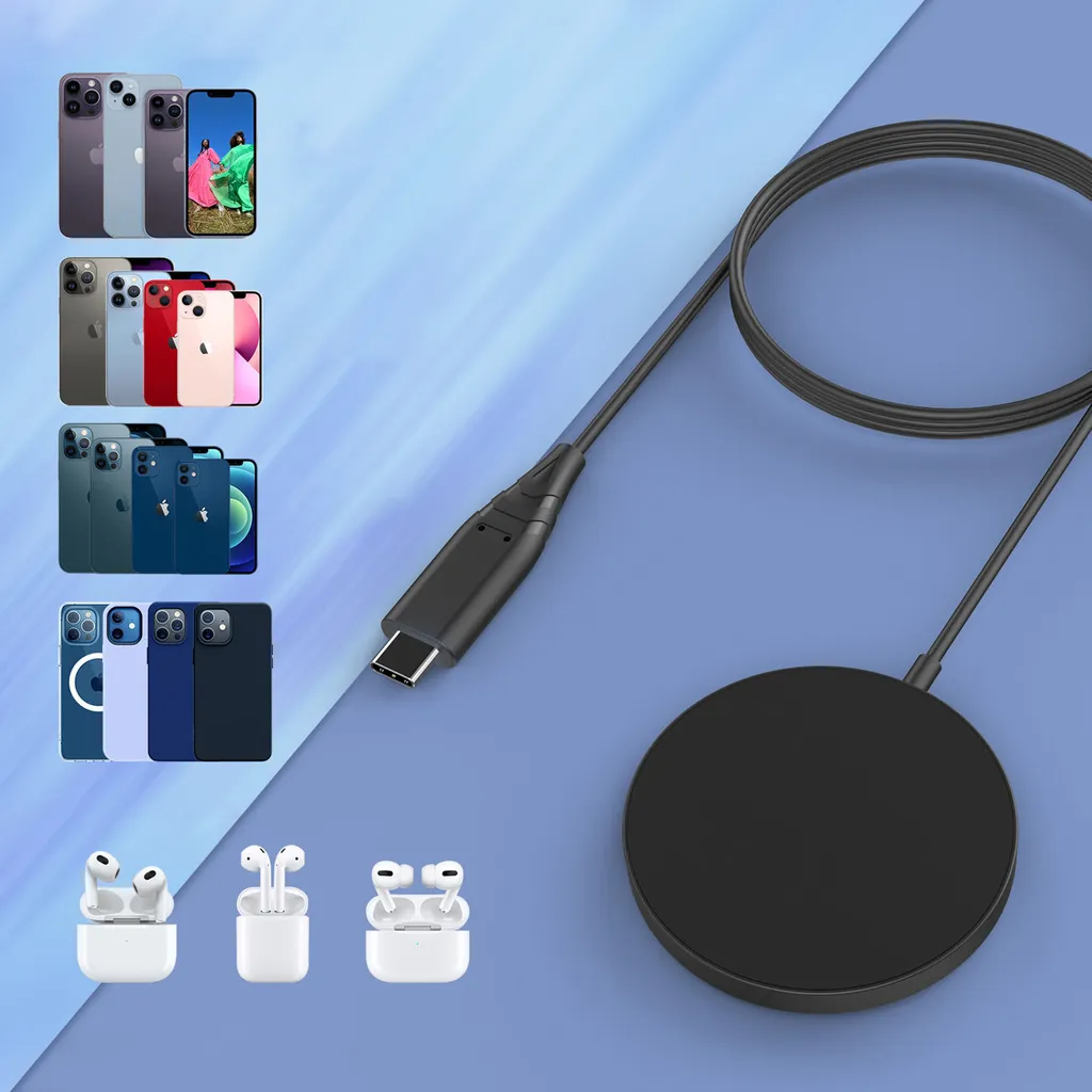 Choetech 15W MagSafe belaidis magnetinis įkroviklis iPhone 12/13/14 , juodas (T518 BK) - 7