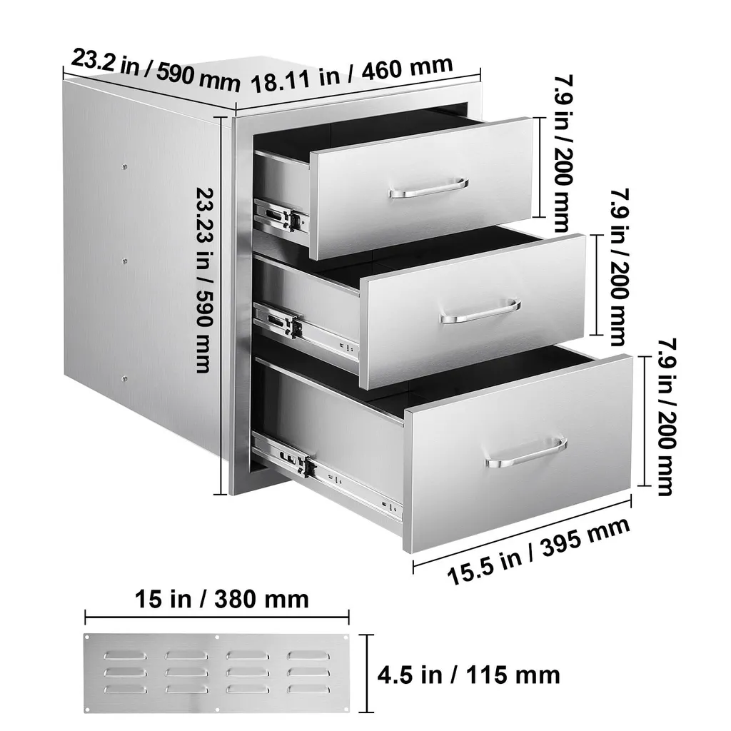 Tiroirs de Cuisine Extérieure Inox : Solution de Rangement Anticorrosion - 7