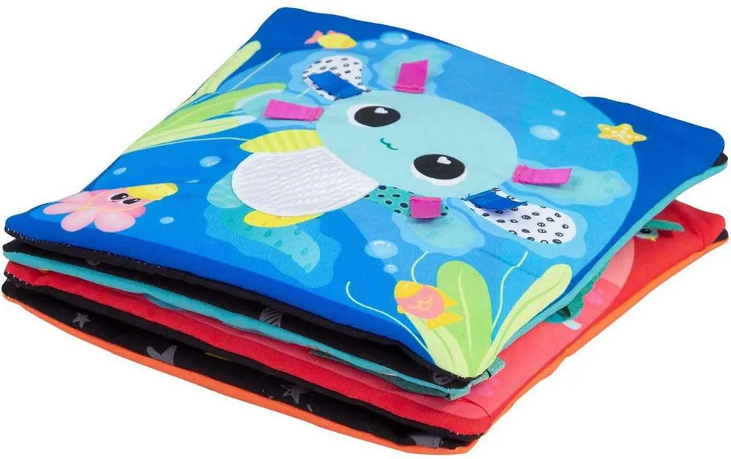 Livre Éducatif en Tissu pour Éveil Bébé Jouet Poussette et Voyage