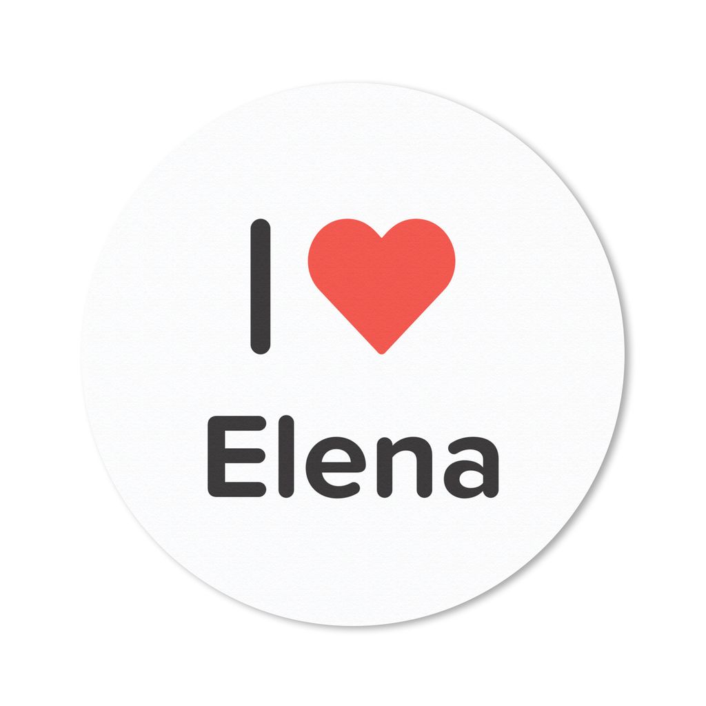 MuchoWow Mauspad Mousepad Ich liebe - Elena - Mädchen 20x20 cm - Mousepads - Maus Mat - Pad - Mausunterlage - Schreibtischmatte