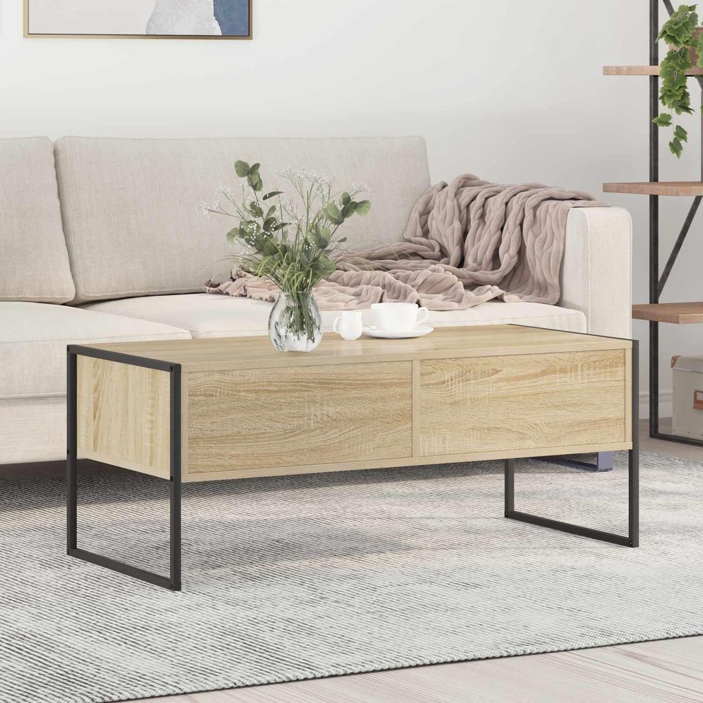 Maison Exclusive - Couchtisch mit Schubladen Sonoma 100 x 46 x 40 cm Holzwerkstoff