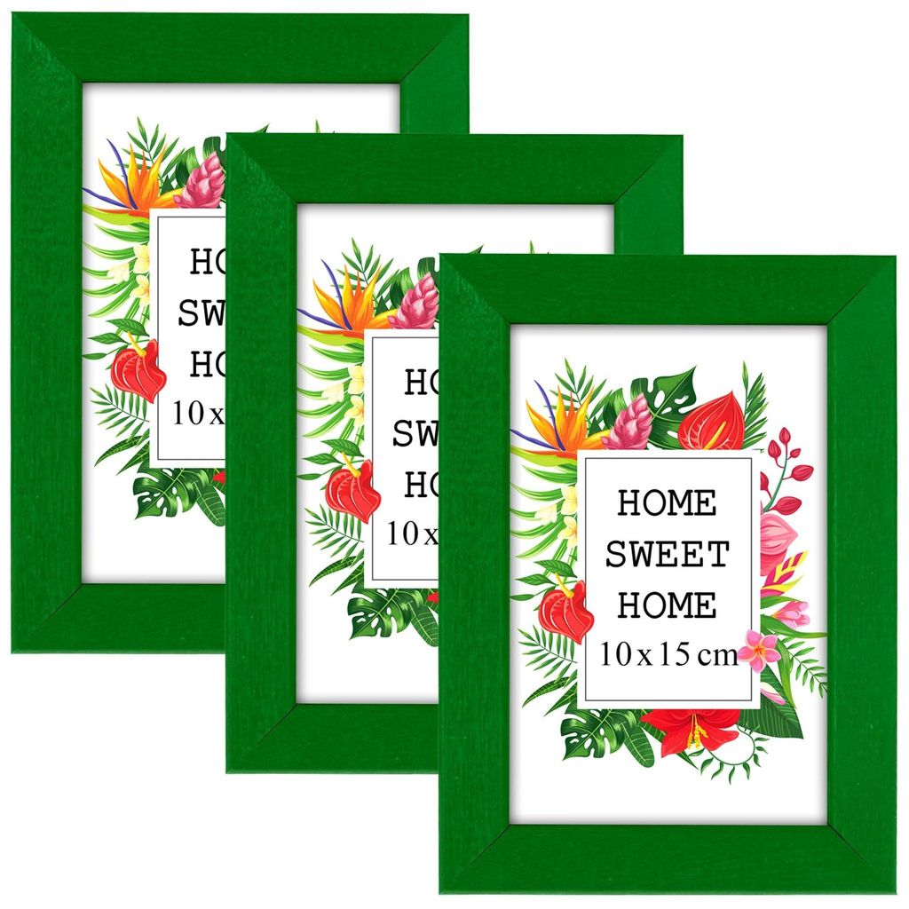 MG Design Set aus 3 Grün Bilderrahmen A6 10 x 15 cm - Aus Produktbild 