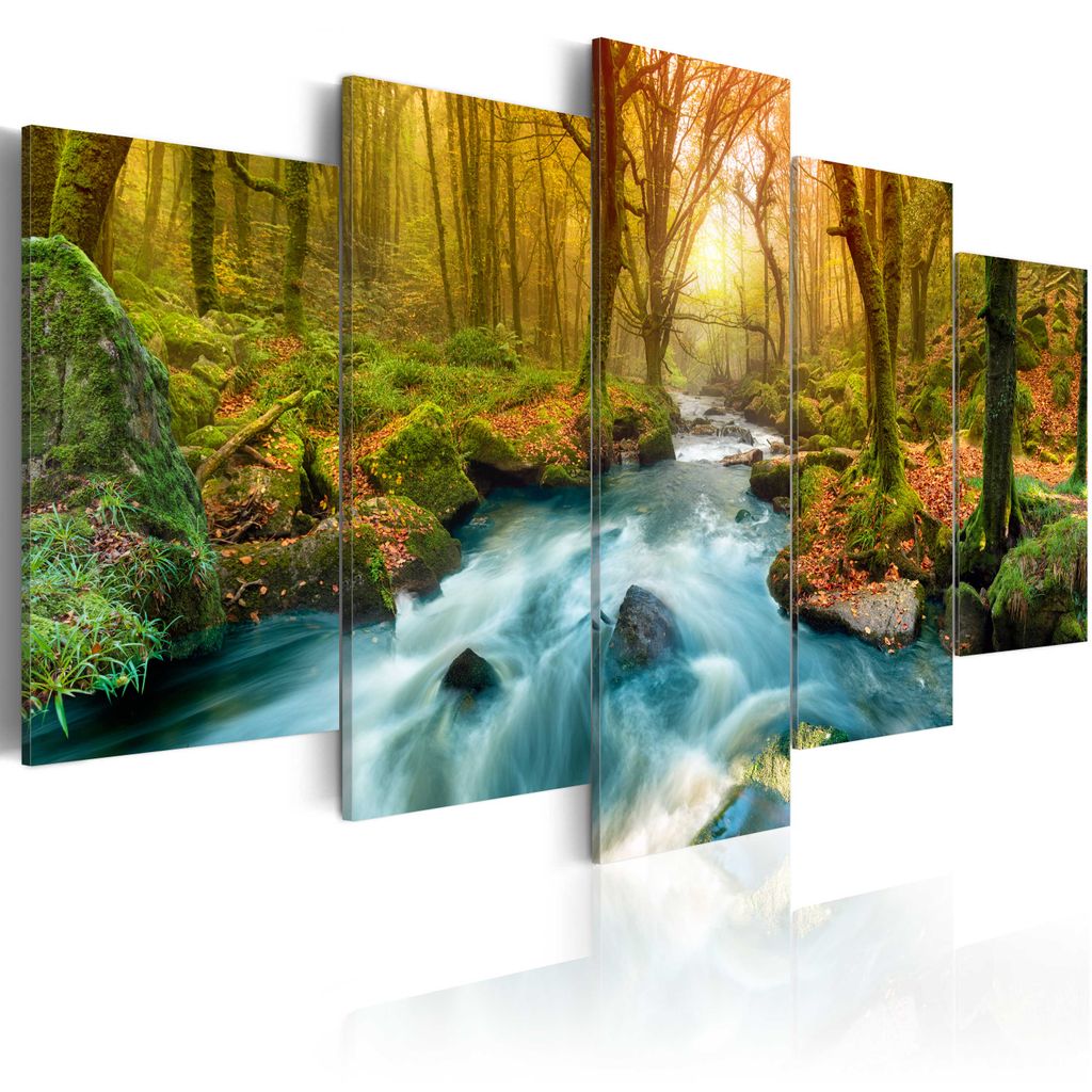 Modernes Wandbild c-A-0004-b-a (150x75) - 5 Teilig Bilder Fotografie auf Vlies Leinwand Foto Bild Dekoration Wand Bilder Kunstdruck Landschaft Natu...