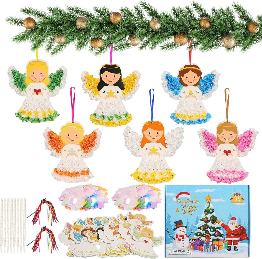 Handwerksset mit 24 Engeln für Kinder DIY Weihnachten Feiertage