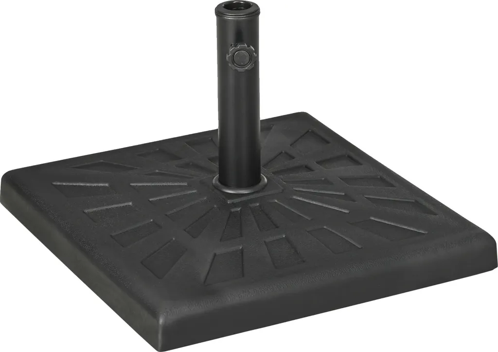 Porte-parapluie en résine durable avec adaptateur de mât en PVC robuste