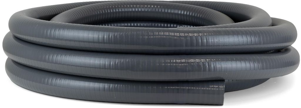 PVC-Flexschlauch 50 mm Grau 25 Meter Druckfest für Pool und Produktbild 