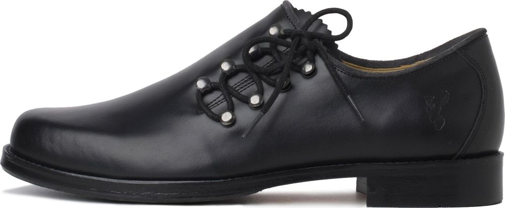 Trachtenschuh Haferlschuhe 578-H mit Ledersohle schwarz , Produktbild 