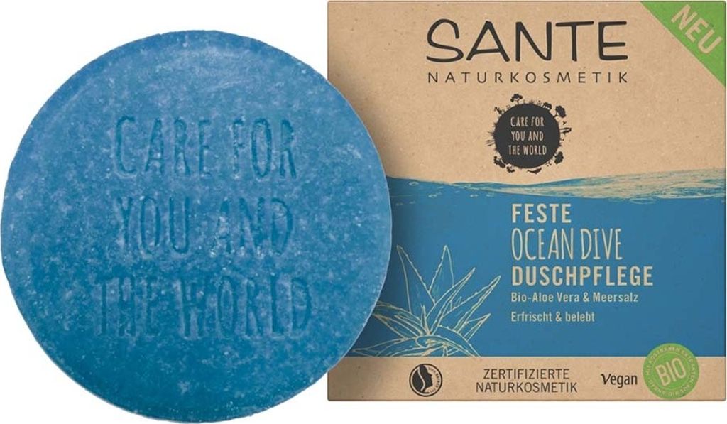 Sante Naturkosmetik Feste Duschpflege Ocean Dive Bio 80g