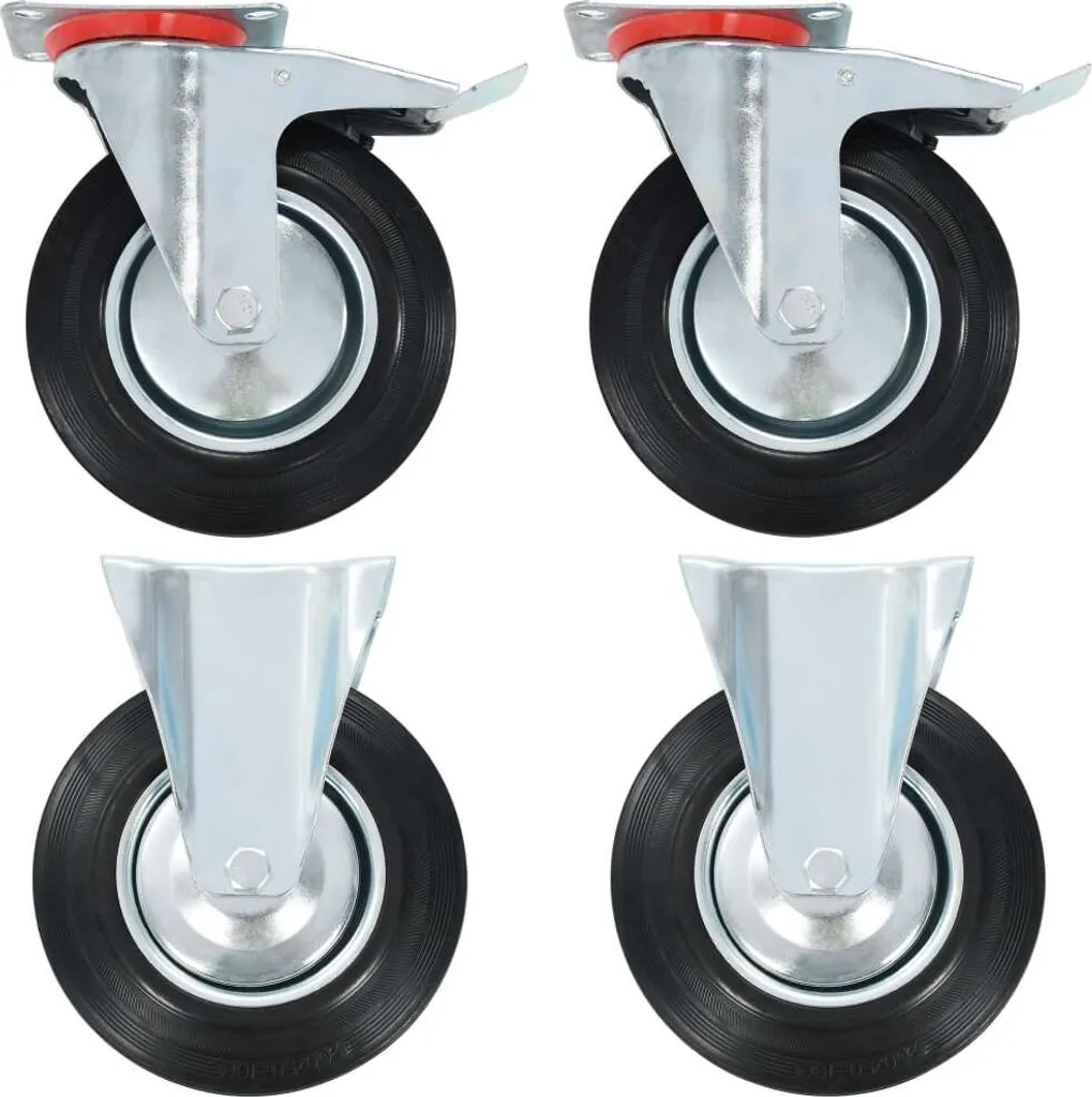 vidaXL Ruote 4 pezzi 200 mm