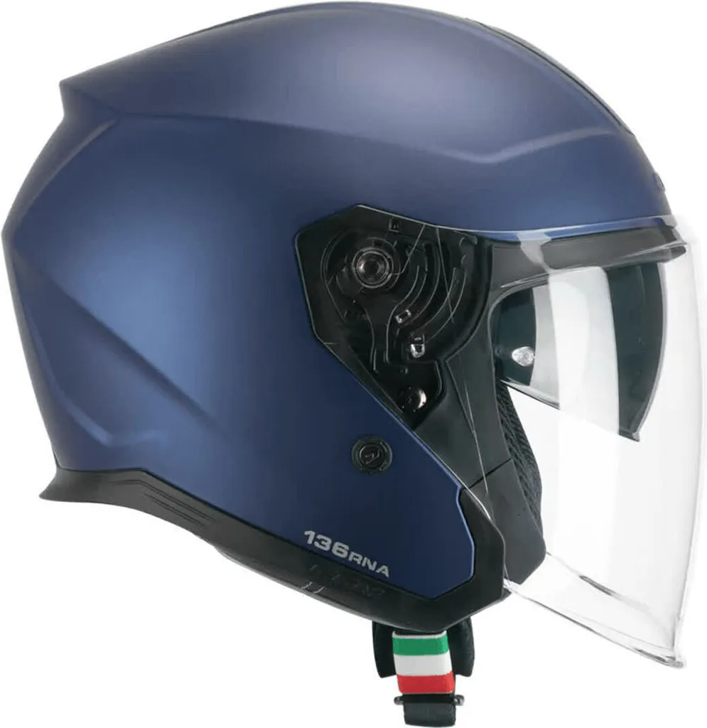 Casque Moto Jet CGM 136A RNA Bleu Satiné - Protection Urbaine Taille XS
