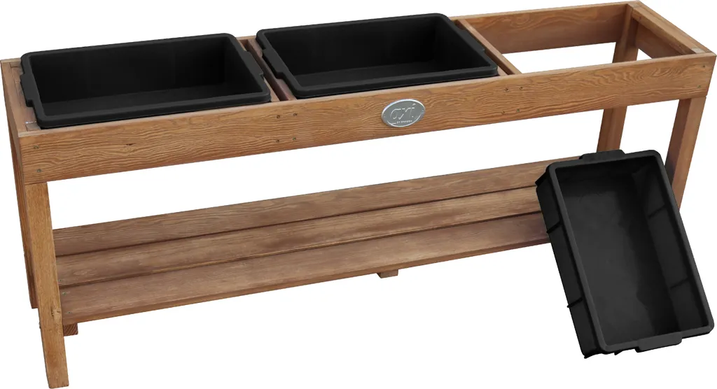 Table sable et eau en bois 124 cm AXI avec étagère de rangement bas