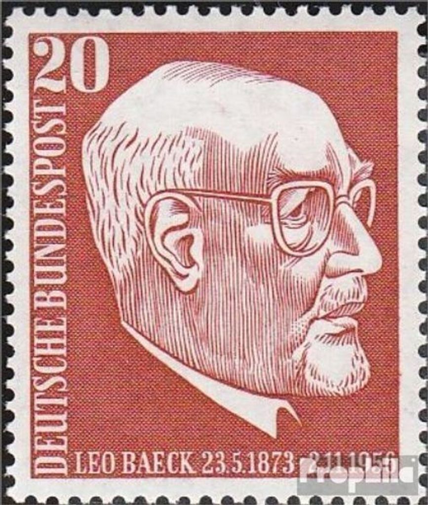Briefmarken BRD (BR.Deutschland) 1957 Mi 278 (kompl.Ausgabe) postfrisch 1.Todestag von Baeck
