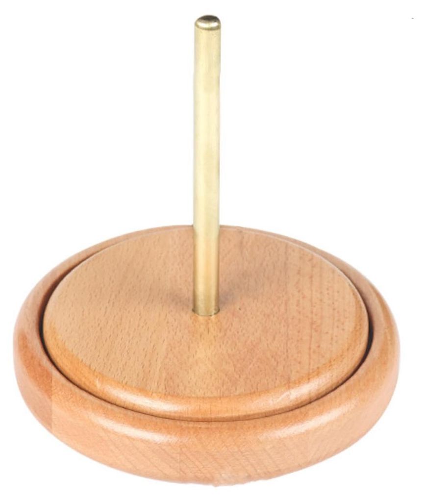 Garnhalter-Ständer aus natürlichem Eichenholz, drehend, zum Häkeln, tragbar, Groß: 6.2 * 5.9 Zoll