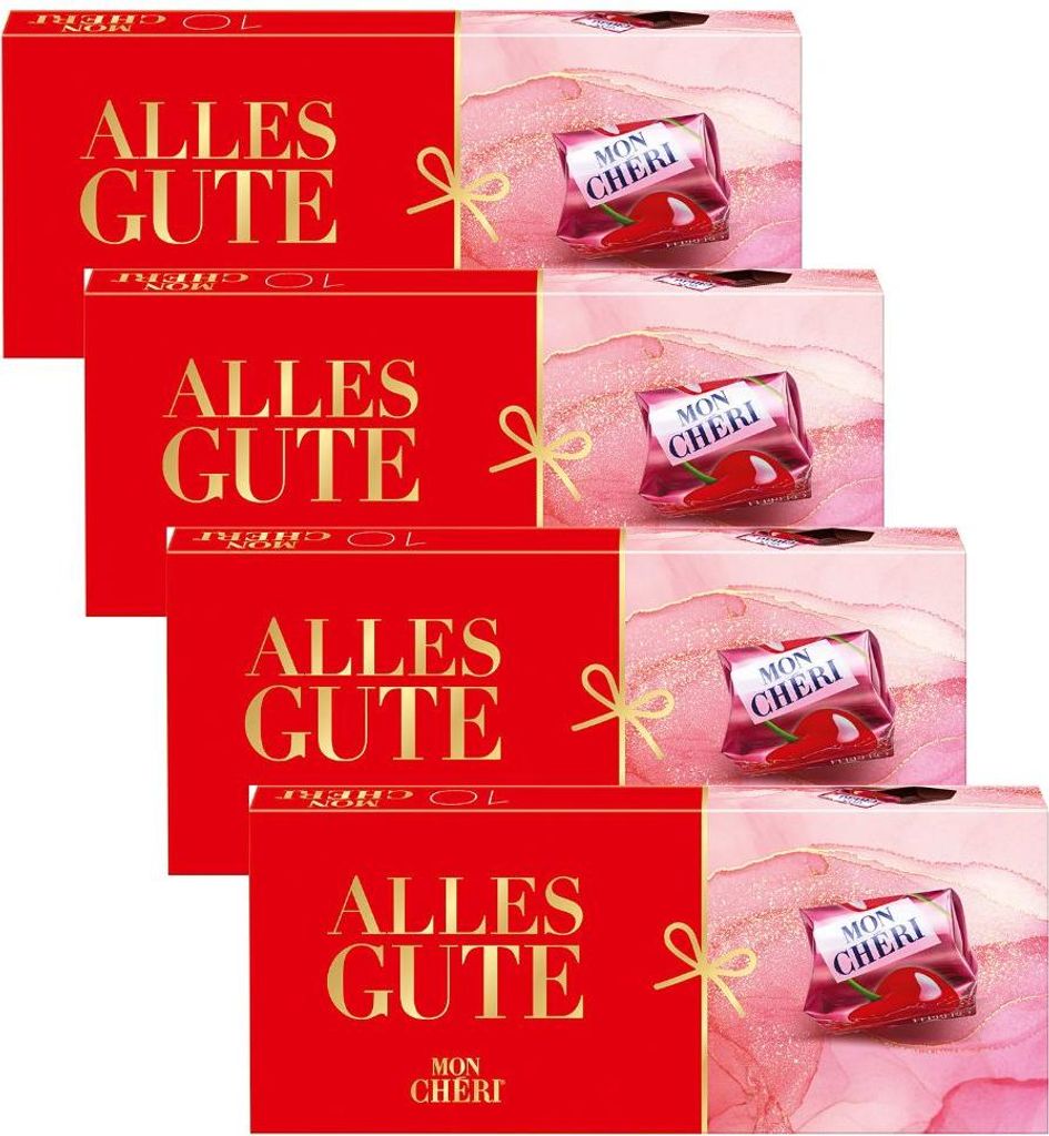 Mon Cheri Likör Kirschen aus Halbbitter Schokolade 105g 4er Produktbild 