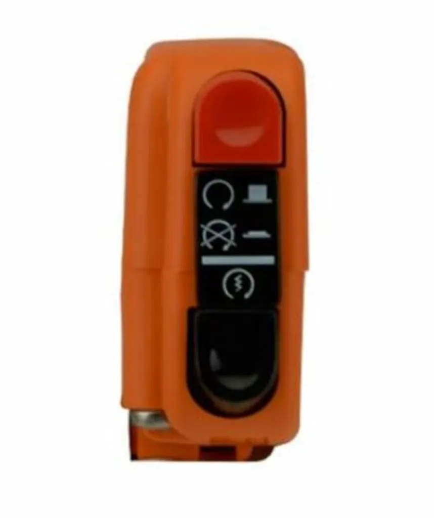 Interrupteur de guidon droit Tommaselli orange avec bouton-poussoir