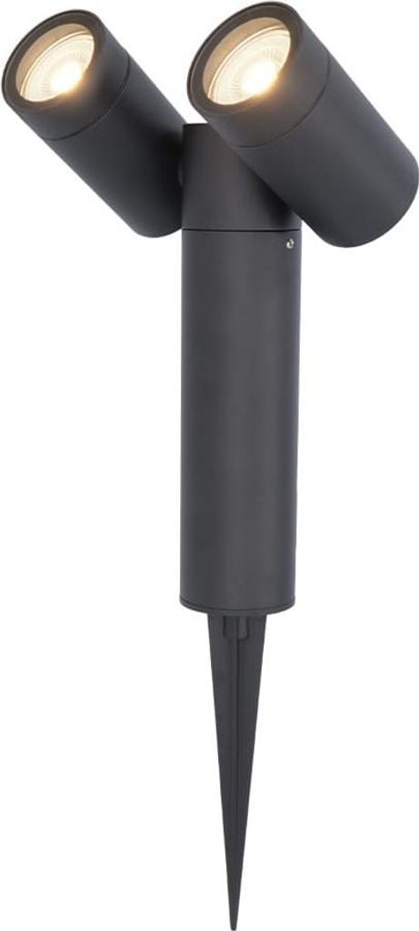 hoftronic LED Gartenstrahler Doppel 8W 690lm 4000K IP65 Schwarz