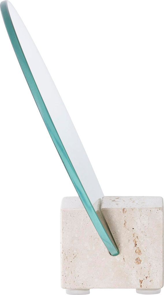 Specchio da tavolo specchio per tavolo Ø18cm travertino Immagine del prodotto 