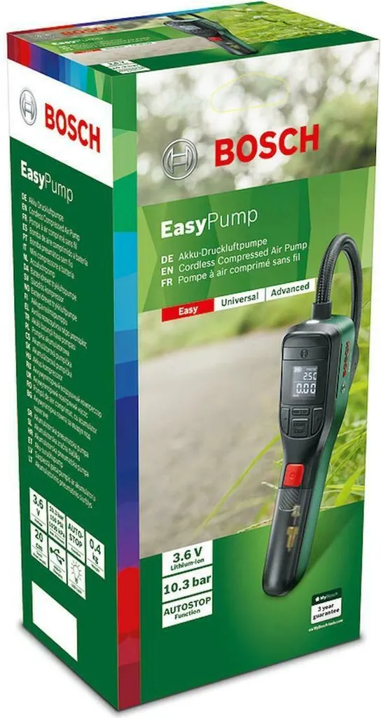 Pompe à air comprimé EasyPump pour pneus vélo, voiture et ballons de sport