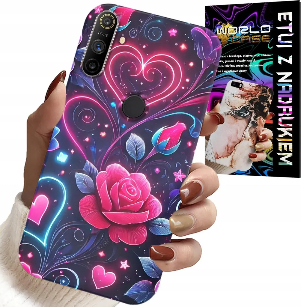 Kit Protezione Realme C3 per Ragazzi | Cover Cuore Rosa e Pellicola