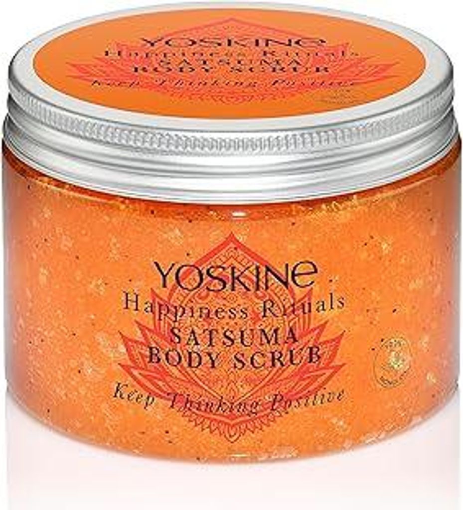 Yoskine Happiness Rituals Satsuma Körperpeeling Erfrischendes Peeling mit Zitrusduft für strahlende Haut