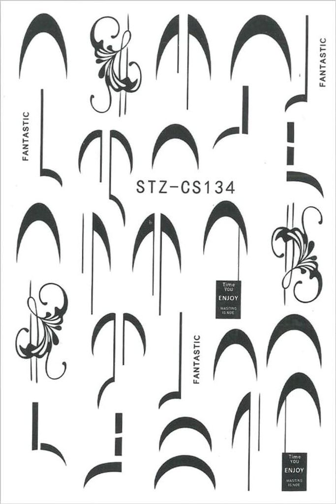 Nagelsticker dünn selbstklebend geometrisch STZ-CS134