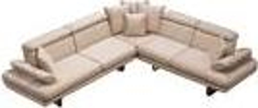 Energy Ecksofa Farbe:Beige, Füße:Metall-Schwarz, Langer Schenkel:Links, inkl. Kissen