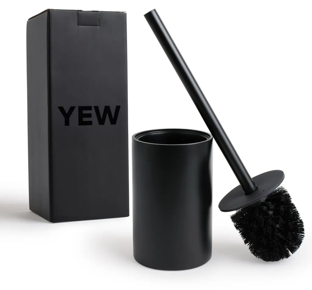 Brosse de toilettes noire pour déco salle de bains moderne et propre