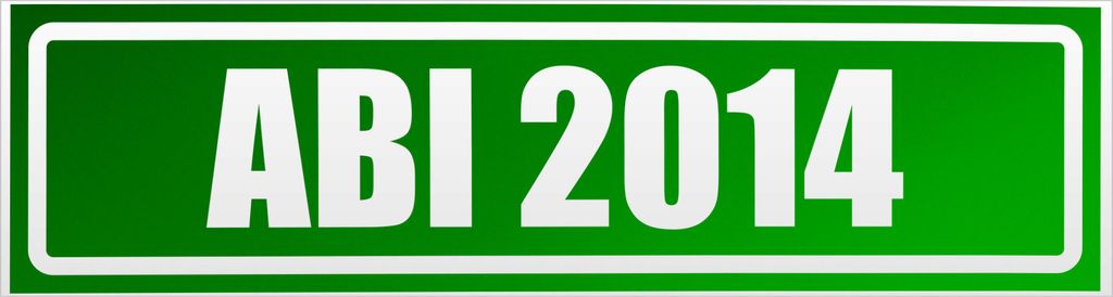 Kiwistar Abi Motiv 2014 invertiert Magnetschild Schild magnetisch - 20cm Grün - reflektierend - Magnetfolie für Auto PKW Kfz