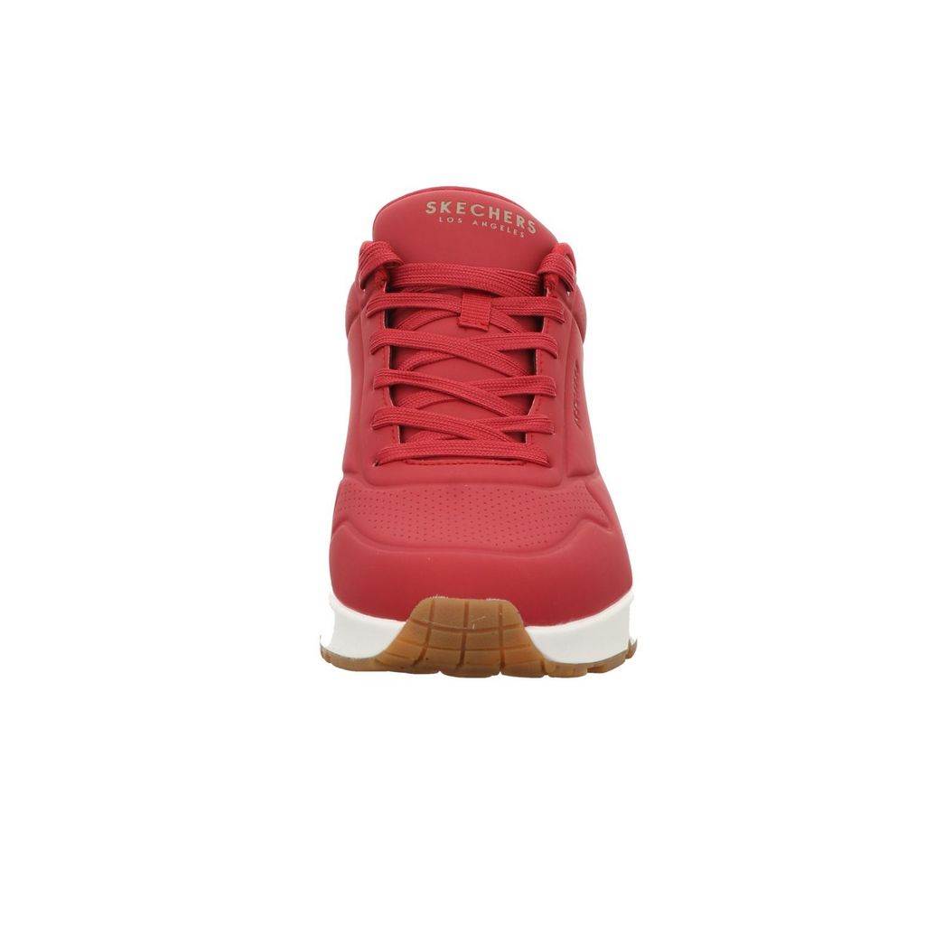 Skechers Herren Schnürschuhe Sportlich Gummisohle rot Produktbild 