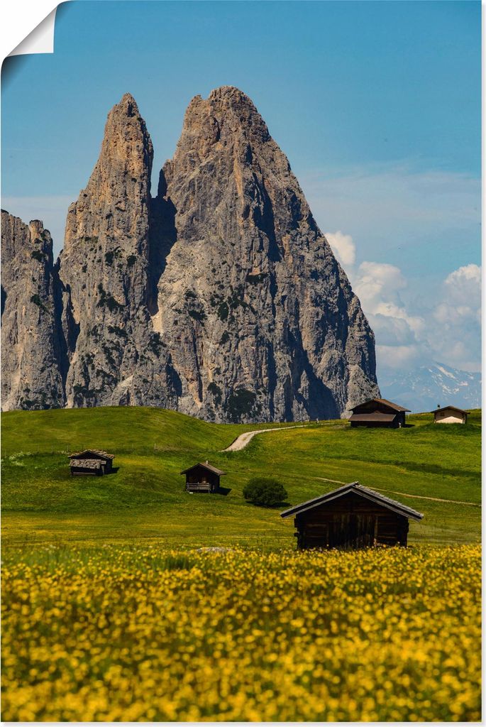 ARTland Poster Seiser Alm mit Schlern Größe: 60x90 cm