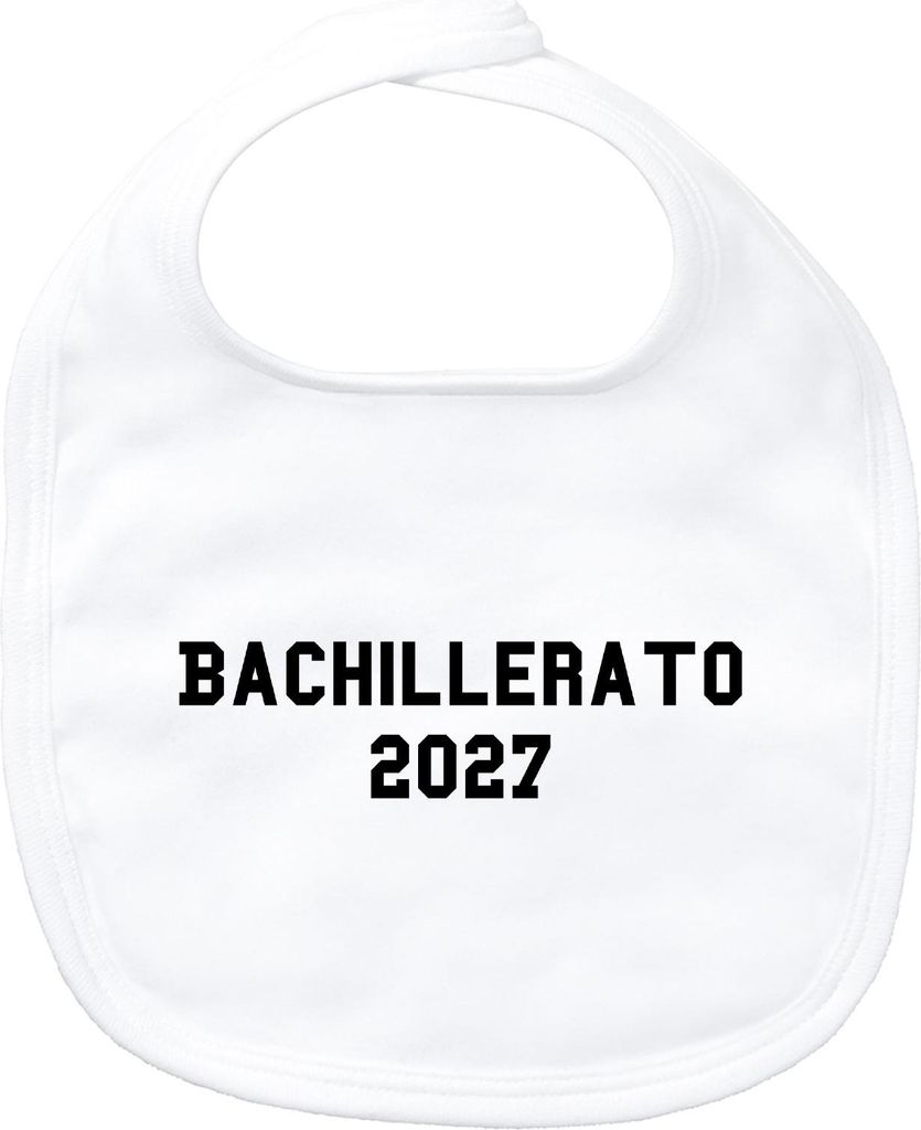 Huuraa Baby Lätzchen Bachillerato 2027 Abschluss Spanien White Klettverschluss Baumwolle Latz Geschenkidee