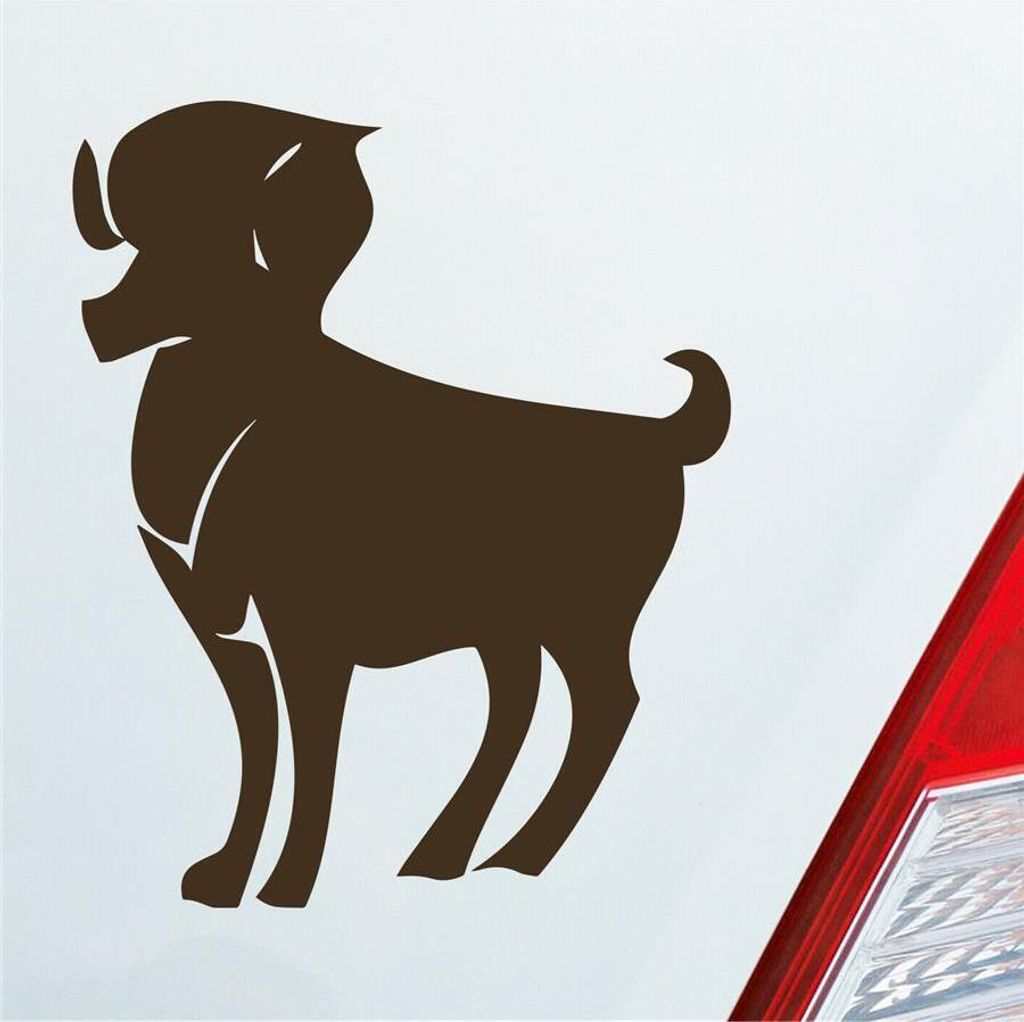 Auto Aufkleber Sternzeichen Widder PKW Car KFZ Roller 8x10 cm Braun Sticker Heckscheibenaufkleber