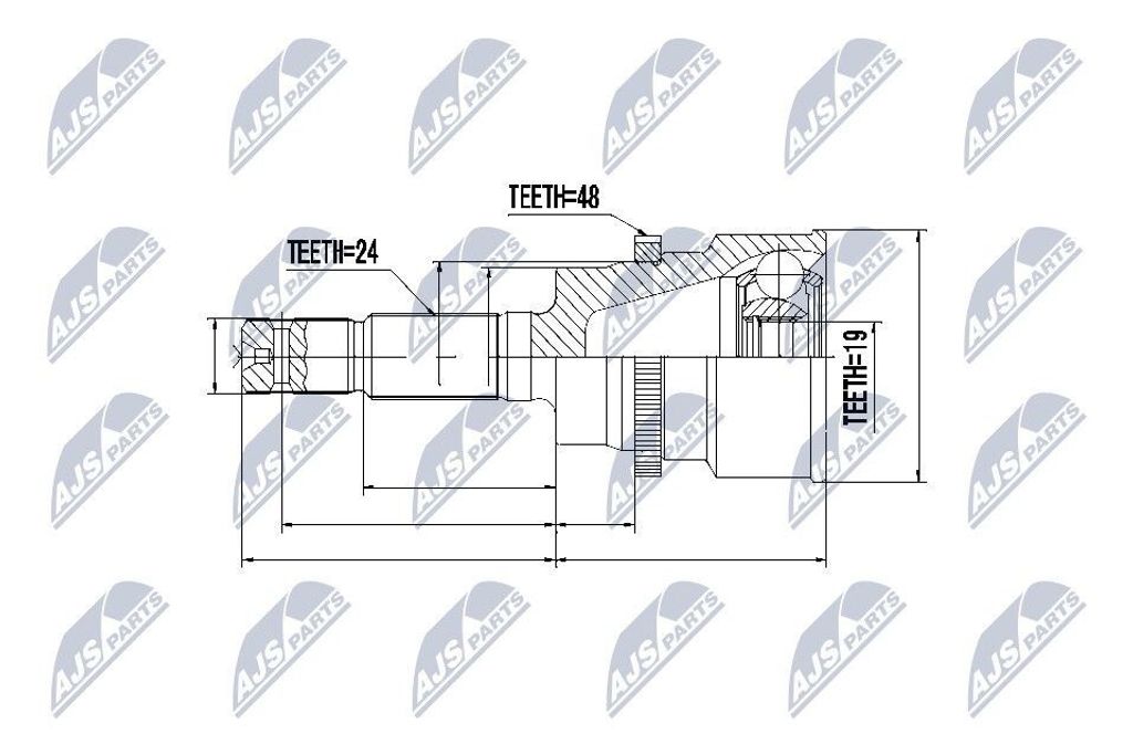 NTY Gelenksatz Antriebswelle Vorne für DAIHATSU TERIOS (J1) NPZ-DA-015
