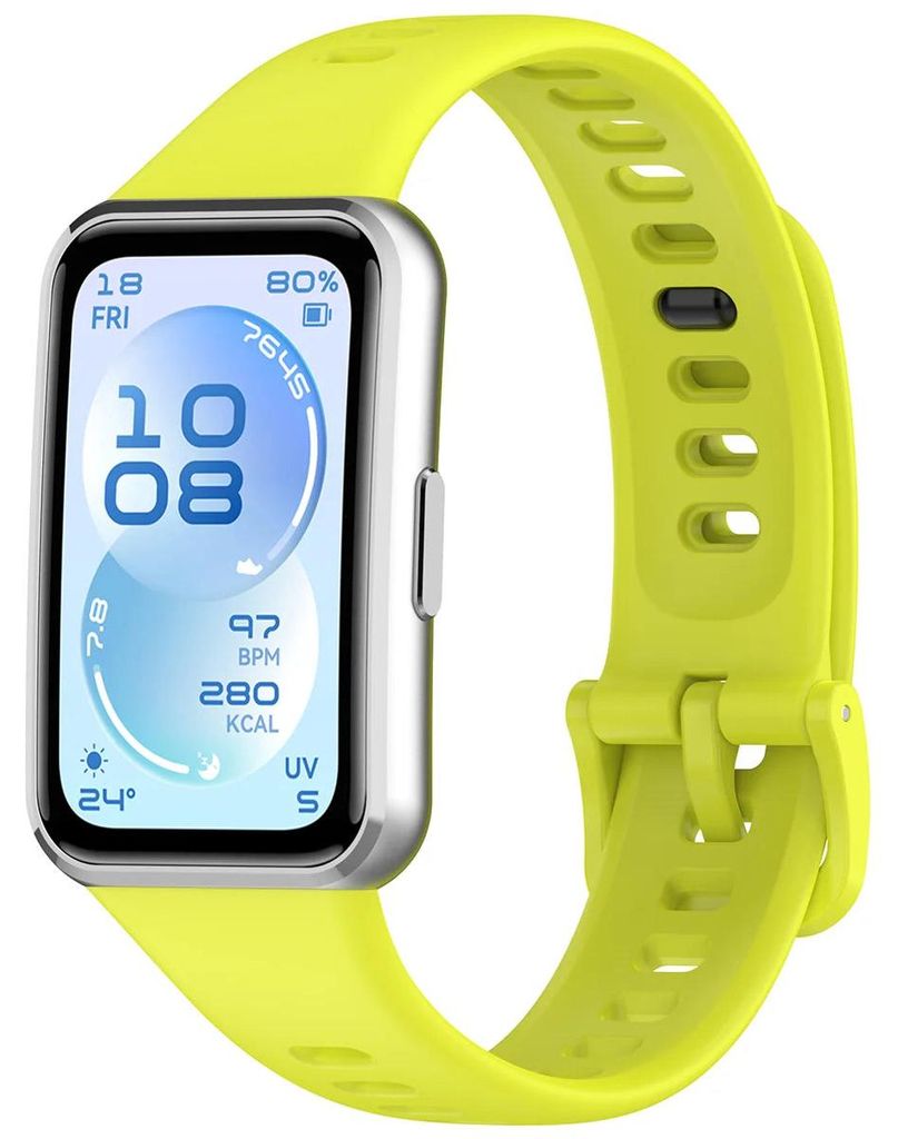 Armband für Huawei Band 11 / 11 Pro, Bizon Strap Watch Silicone, Zitrone