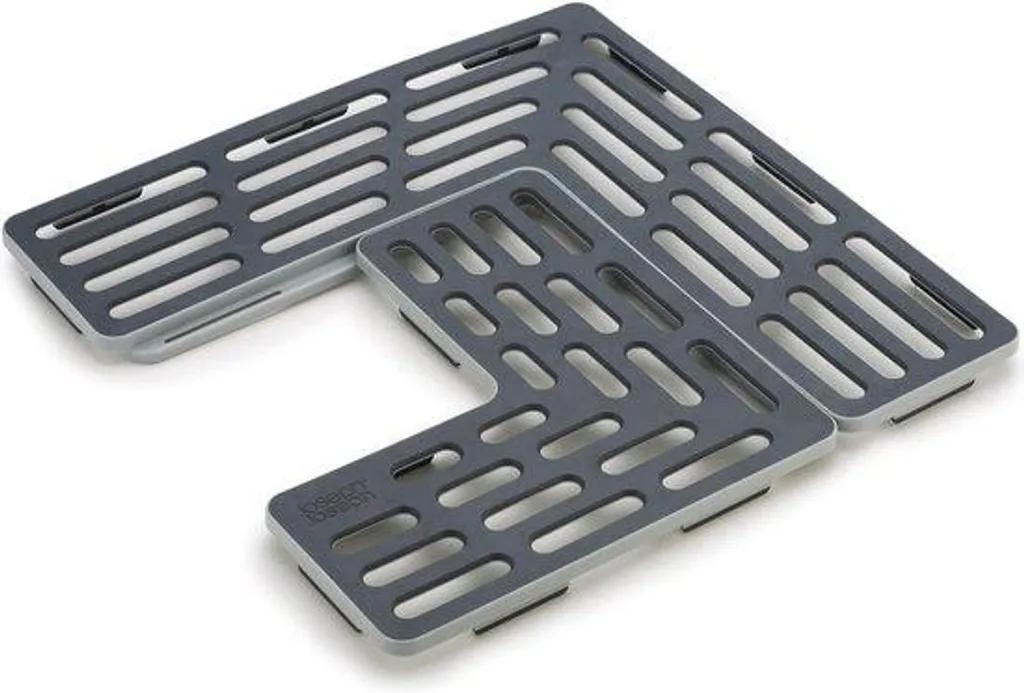 Tapis d'égouttage gris 28,5 x 28,5 cm pour vaisselle et évier de cuisine