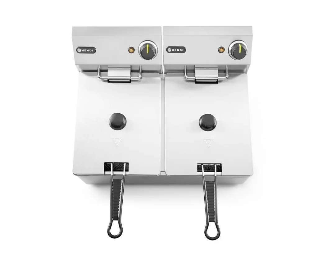 Friteuse électrique double 16L pour la restauration et snacks - 5