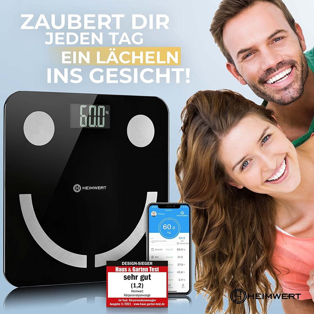 Heimwert Körperfettwaage Körperanalysewaage Personenwaage Produktbild 7
