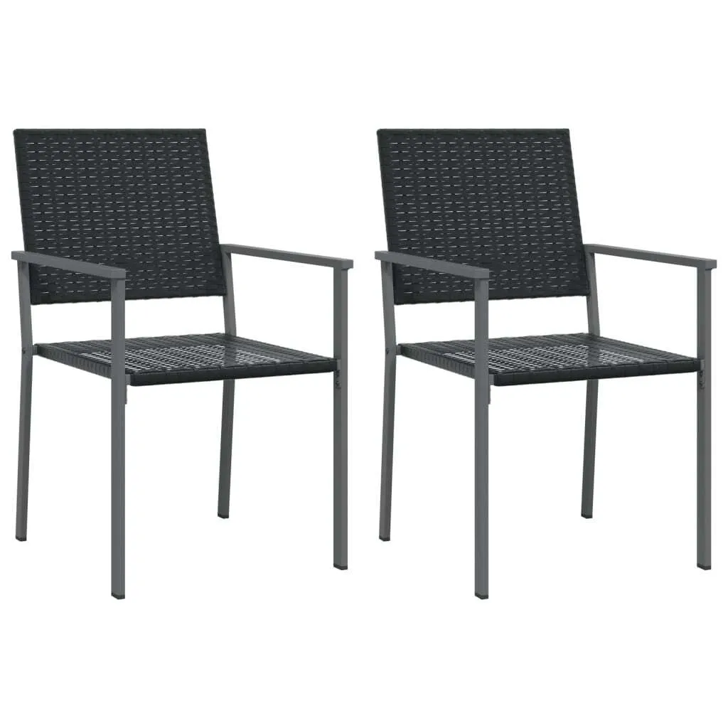 vidaXL Sedie Giardino Poly Rattan 2 pezzi - Dimensioni 54x62,5x89 cm