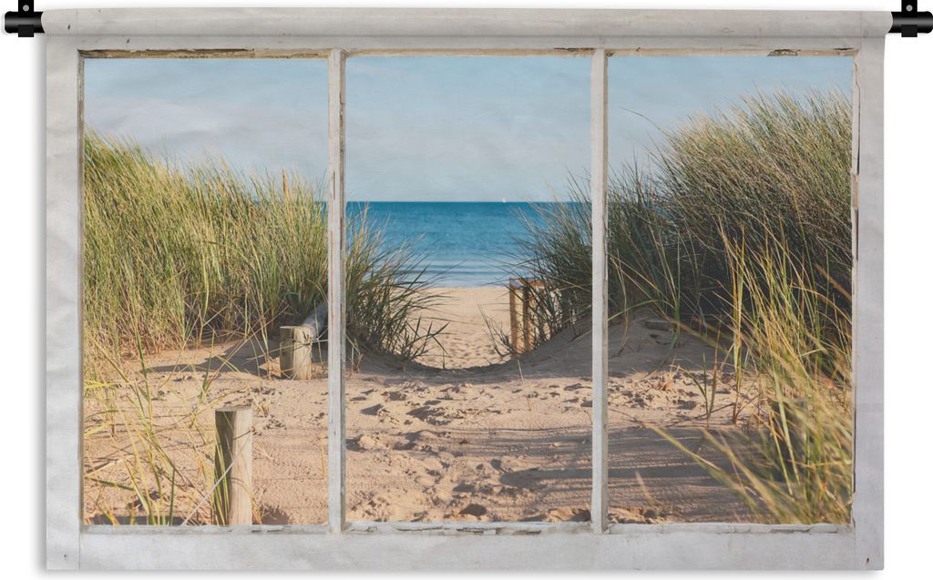 MuchoWow® Wandteppich Wandbehang Aussicht - Strand - Meer Produktbild 