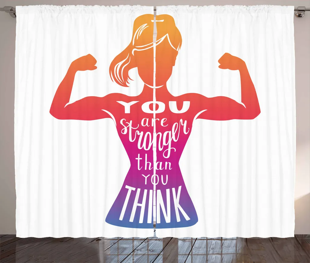 ABAKUHAUS Tenda Fitness Strong Woman 280x175 cm - Decorazione Rustica