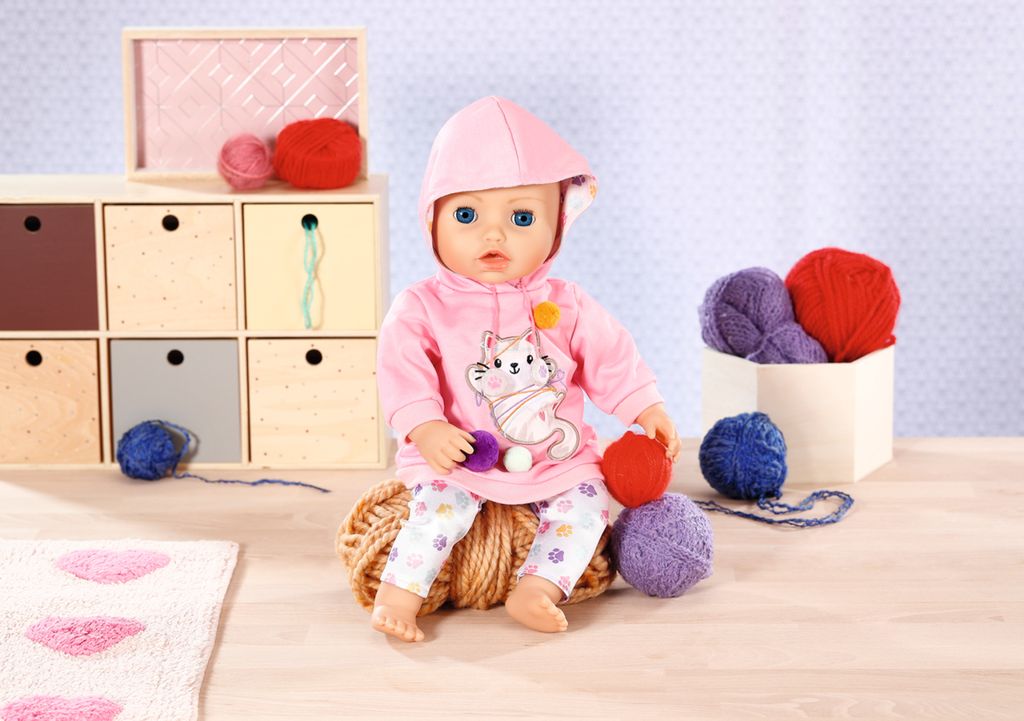 Dolly Moda Pulli+Leggings Kätzchen, 43cm Produktbild 3